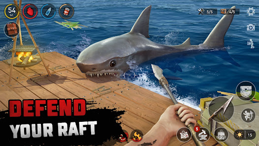 Screenshot 2 for Raft Survival Ocean Nomad Simulator 1.167 MOD Free Craft/Money