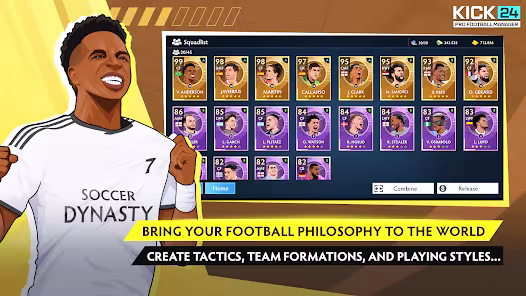 Screenshot 1 for KICK 25 Pro Football Manager Mod APK 1.1.9 Free Shopping