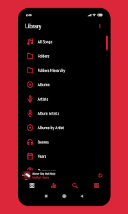 Screenshot 3 for Luminous Black Material Poweramp v3 Skin 3.6 Paid