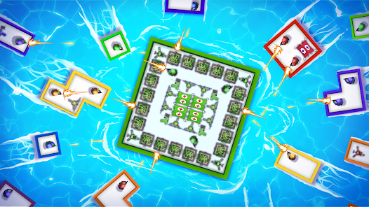 Screenshot 6 for War of Rafts Crazy Sea Battle 0.41.01 MOD APK Unlimited Money