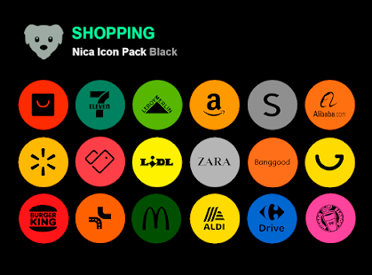 Screenshot 4 for Nica Icon Pack Black 1.0.8 Mod