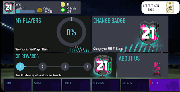 Screenshot 2 for NT 21 Draft Simulator Pack Opener 163 MOD Unlimited Money