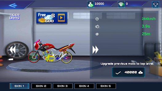 Screenshot 7 for Real Drag Bike Racing 2.1 MOD APK Unlimited Money