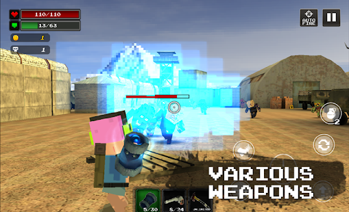 Screenshot 3 for Pixel Z World 3D Battle Survival TPS 1.0 MOD APK Unlocked