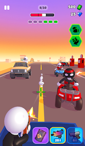 Screenshot 7 for Rage Road Car Shooting Game 1.3.26 MOD APK Unlocked Items
