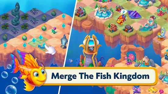 Screenshot 5 for Sea Merge! Fish Aquarium Game & Ocean Puzzle 1.7.5 Mod money