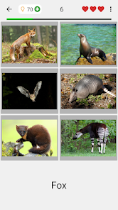 Screenshot 1 for Animals Quiz Learn All Mammals 3.6.0 MOD APK Unlimited Money