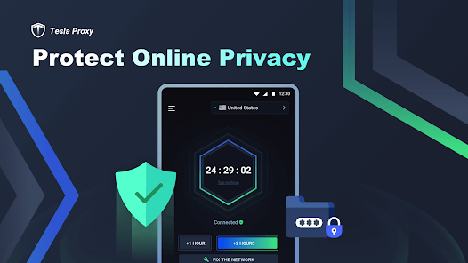 Screenshot 4 for Tesla Proxy 1.2.036 MOD APK Premium Unlocked, No ADS