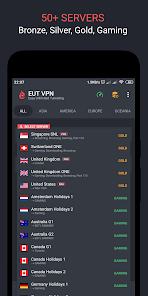 Screenshot 1 for EUT VPN 1.7.2 MOD APK Premium Unlocked