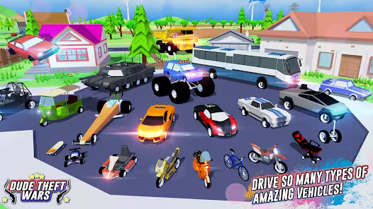 Screenshot 2 for Dude Theft Wars Offline games 0.9.0.9c2 MOD APK Unlimited Money