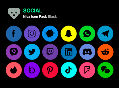 Screenshot 5 for Nica Icon Pack Black 1.0.8 Mod
