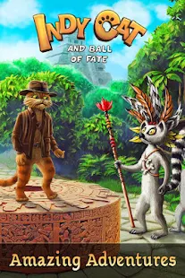 Screenshot 2 for Indy Cat Match 3 Puzzle Adventure v1.86 Mod free shopping