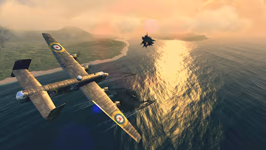 Screenshot 2 for Warplanes WW2 Dogfight 2.3.6 MOD APK Free Purchases