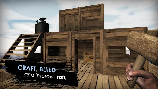 Screenshot 1 for Survival on raft Crafting in the Ocean 1.0 MOD (Unlimited Money)