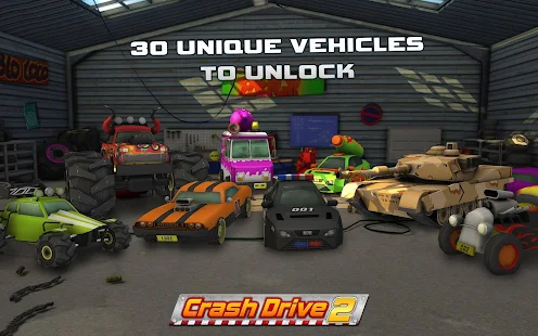 Screenshot 2 for Crash Drive 2 3D racing cars  3.51 MOD (endless money)
