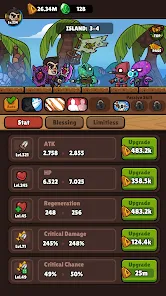 Screenshot 2 for Idle RPG Adventure Hero 1.0.26 MOD APK Menu, One Hit, God Mode