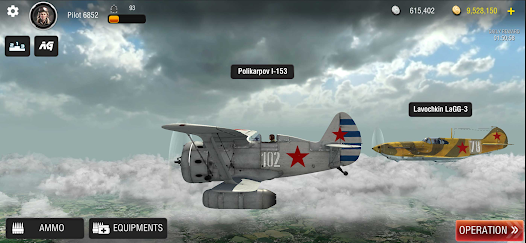 Screenshot 4 for WW2 warplanes Squad of Heroes Mod APK 3.14 Unlimited money Mod Menu