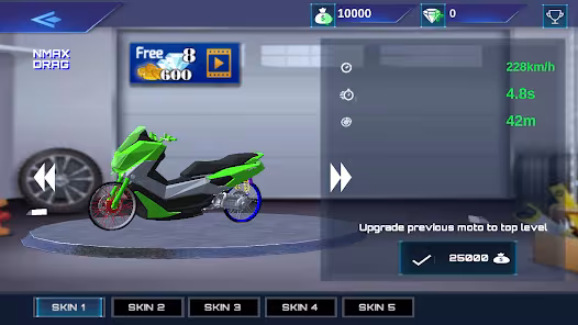Screenshot 5 for Real Drag Bike Racing 2.1 MOD APK Unlimited Money