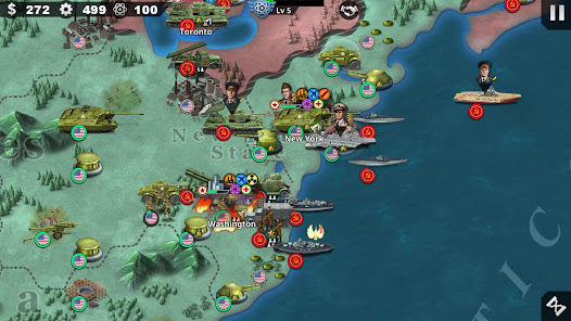 Screenshot 4 for World Conqueror 4-WW2 Strategy 1.16.2 MOD APK Unlimited Resources