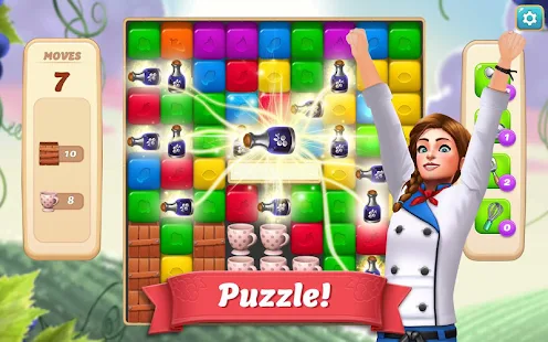Screenshot 4 for Vineyard Valley Match & Blast Puzzle Design Game 1.13.25 MOD (Unlimited Money +  Tickets)