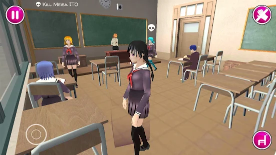 Screenshot 4 for Yandere School 1.0.4 MOD APK + Data Unlimited Money