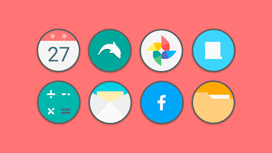 Screenshot 1 for Flat Circle Icon Pack 4.9 Patched