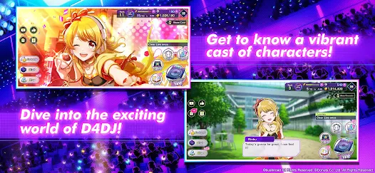 Screenshot 1 for D4DJ Groovy Mix 5.6.01 MOD APK God Mode, Auto Perfect