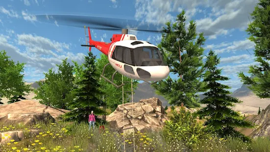 Screenshot 3 for Helicopter Rescue Simulator 2.02 MOD APK