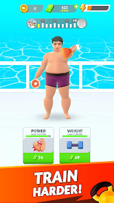 Screenshot 2 for Idle Gym Life Strong Man Mod APK 1.9.9 Remove ads, Unlimited Money