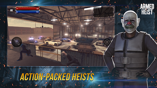 Screenshot 1 for Armed Heist TPS 3D Sniper shooting gun games 1.1.36 MOD + DATA  (Immortality)