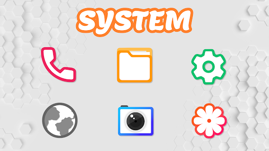 Screenshot 2 for Color Line Icon Pack color lines on white icons 1.3 Patched