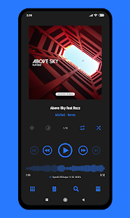 Screenshot 4 for Luminous Black Material Poweramp v3 Skin 3.6 Paid