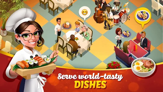 Screenshot 1 for Tasty Town Cooking & Restaurant Game 1.17.25 MOD Money/Quick Cooking