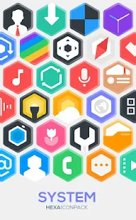 Screenshot 2 for Hexa Icon Pack Hexagonal 1.8 Patched