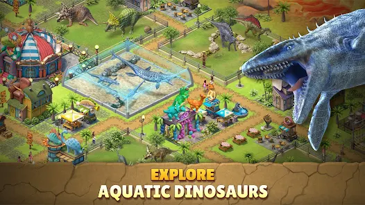 Screenshot 1 for Jurassic Dinosaur Park Game 1.8.0 MOD APK Unlimited Money, Gold