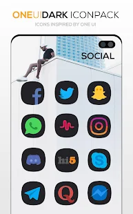 Screenshot 5 for ONE UI DARK Icon Pack 3.5 Patched