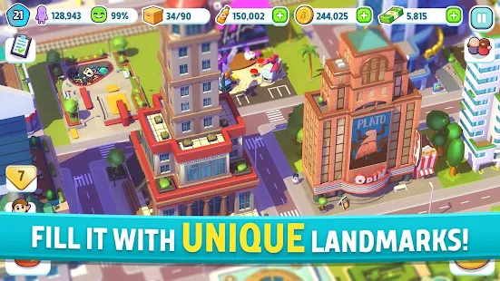 Screenshot 3 for City Mania Town Building Game 1.6.1a FULL APK + MOD