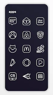 Screenshot 4 for Caelus White Icon Pack White Linear Icons 2.0 Patched