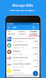 Screenshot 2 for Bills Reminder Budget & Expense Manager App 1.8.0 Unlocked