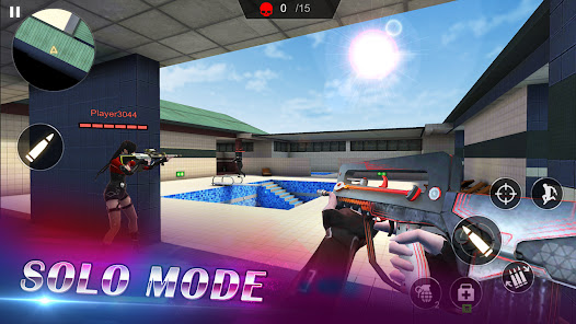 Screenshot 3 for Pro Sniper PvP Gunfight 3D Mod APK 1.8.4 Unlimited money Mod Menu