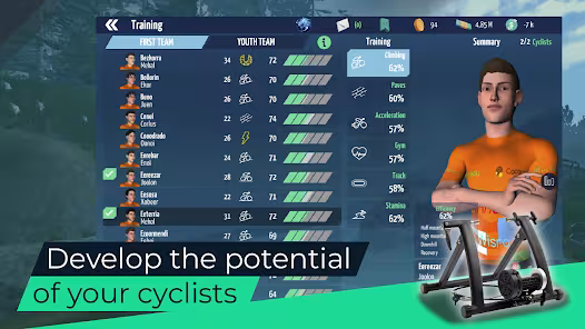 Screenshot 3 for Live Cycling Manager 1.07 MOD APK Unlimited Money