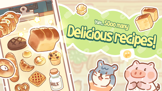 Screenshot 2 for Bear Bakery Merge Tycoon 1.2.28 MOD APK No Cooldown, Free VIP