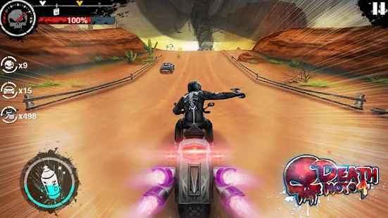 Screenshot 2 for Death Moto 4 1.1.8 MOD APK Unlimited Money