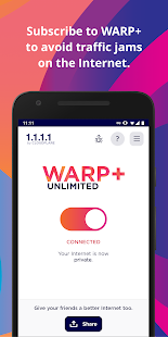 Screenshot 2 for 1.1.1.1 Faster & Safer Internet 3.9