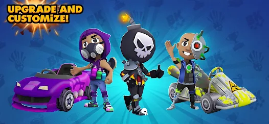 Screenshot 1 for Boom Karts 1.37.0 MOD APK All Cars Unlocked, Speed