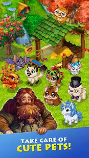 Screenshot 3 for Farmdale farming games & township with villagers 6.0.1 MOD Unlimited Money