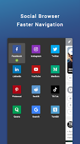 Screenshot 1 for Friendly Social Browser 8.1.2 MOD APK Premium Unlocked