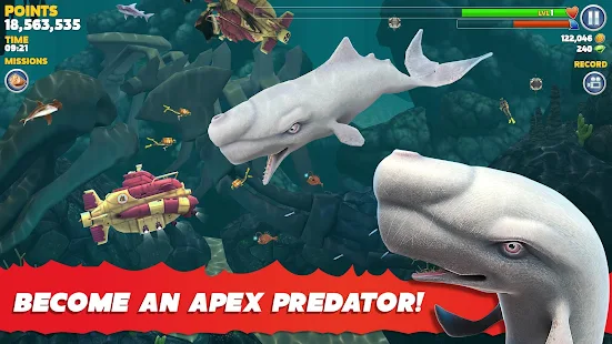 Screenshot 4 for Hungry Shark Evolution 7.3.0 MOD (Unlimited Coins + Gems)