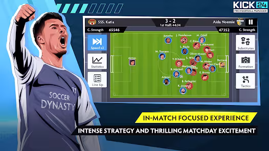 Screenshot 4 for KICK 25 Pro Football Manager Mod APK 1.1.9 Free Shopping