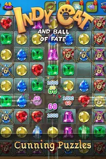 Screenshot 3 for Indy Cat Match 3 Puzzle Adventure v1.86 Mod free shopping